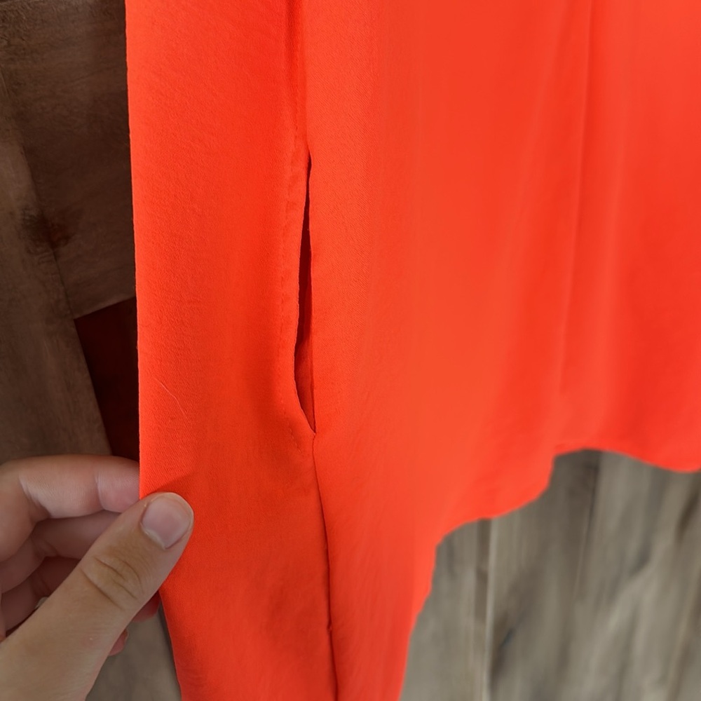 Halogen v neck orange dress - Picture 5 of 6